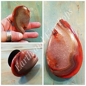 Red Tear Drop Agate Stone